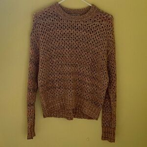 Madewell Women's Space Dye Butterscotch Open-Knit Sweater
